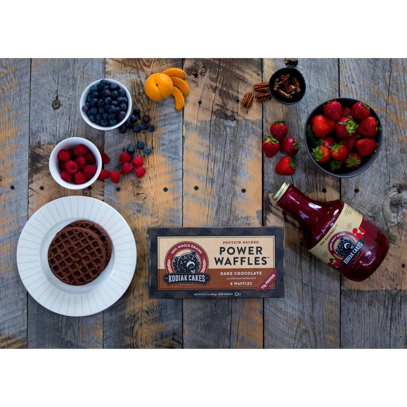 Kodiak Cakes Frozen Power Waffles Dark Chocolate  - 10.72oz/8ct