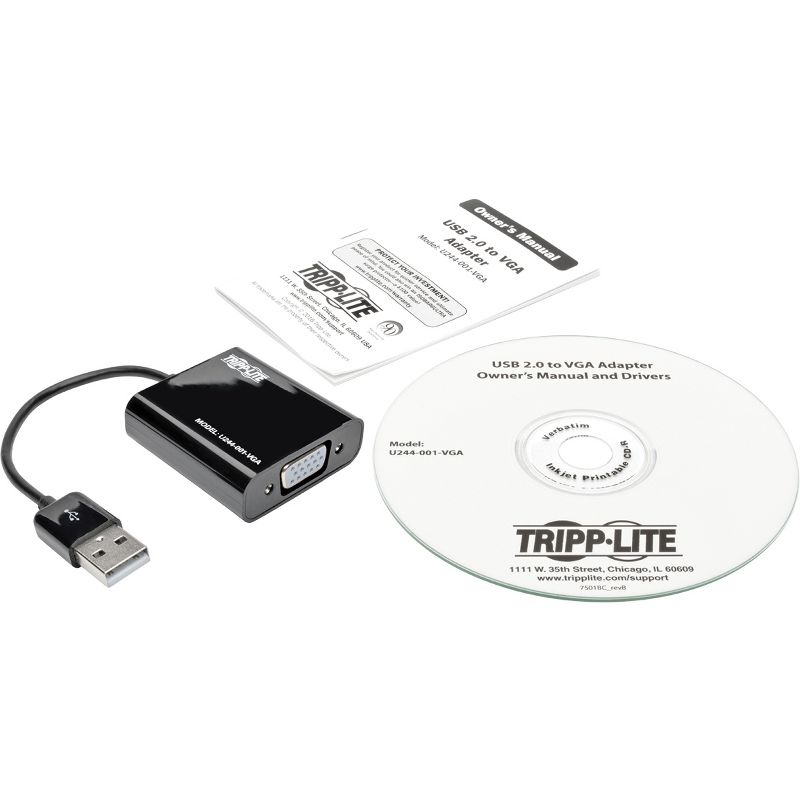 Tripp Lite USB to VGA Adapter Multi Monitor External Video Converter 1080p - 1 x VGA - Mac, PC