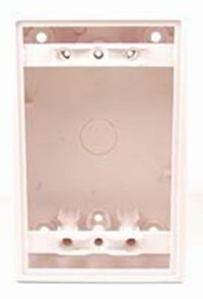 Cables Unlimited UTP-3300 Single Gang Faceplate Surface Mount Box (1 Inch, Gray)