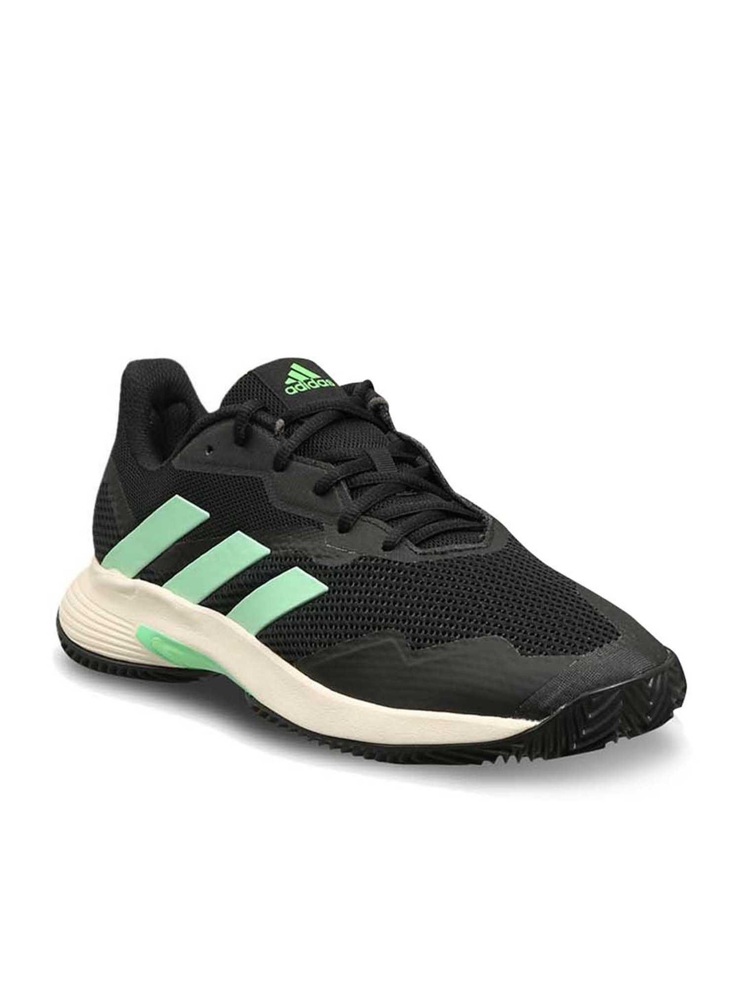 Adidas Men's Courtjam Control Clay Black Tennis Shoes