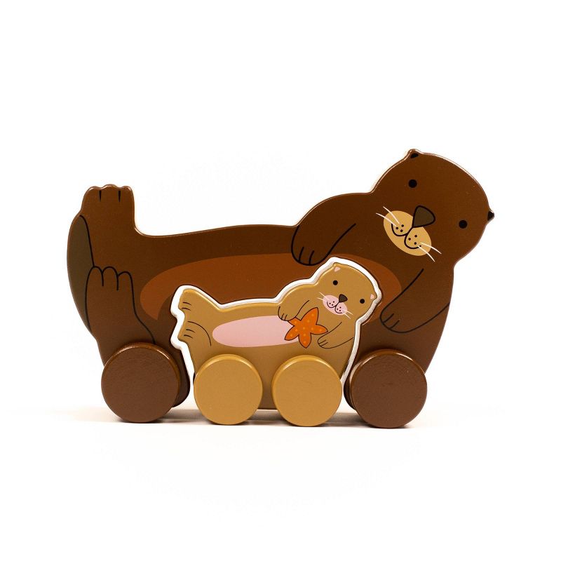 Big and Little Sea Otter Push and Pull Toys