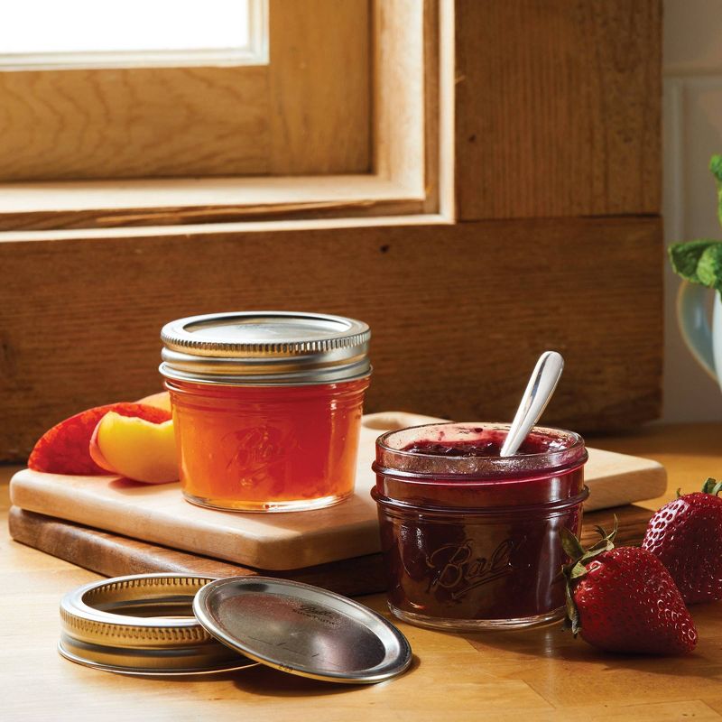 Ball 4oz 12pk Smooth Sided Regular Mouth Mason Jars