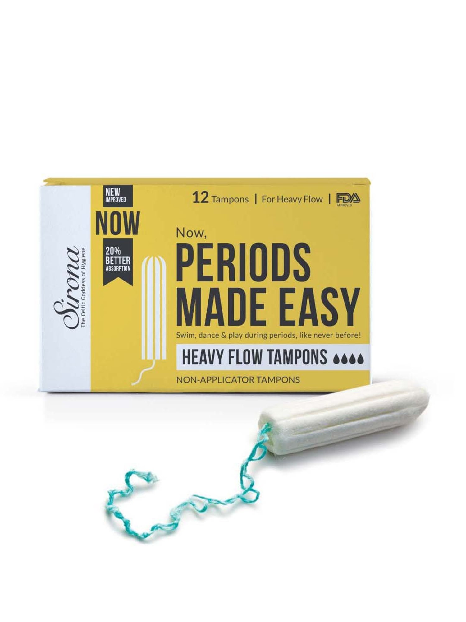 Sirona Digital Tampon - Heavy Flow - 12 Pcs