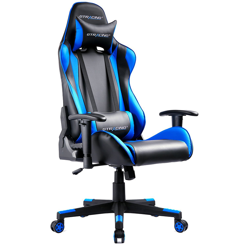 Gaming Chair, Racing Style Computer Desk Chair Padded Armrests Ergonomic Lumbar Support Adjustable Height
