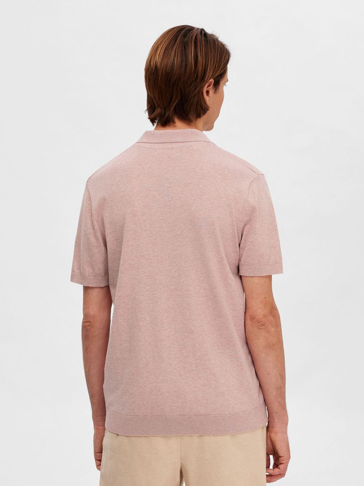 SELECTED HOMME Pink Regular Fit Cotton Cardigan