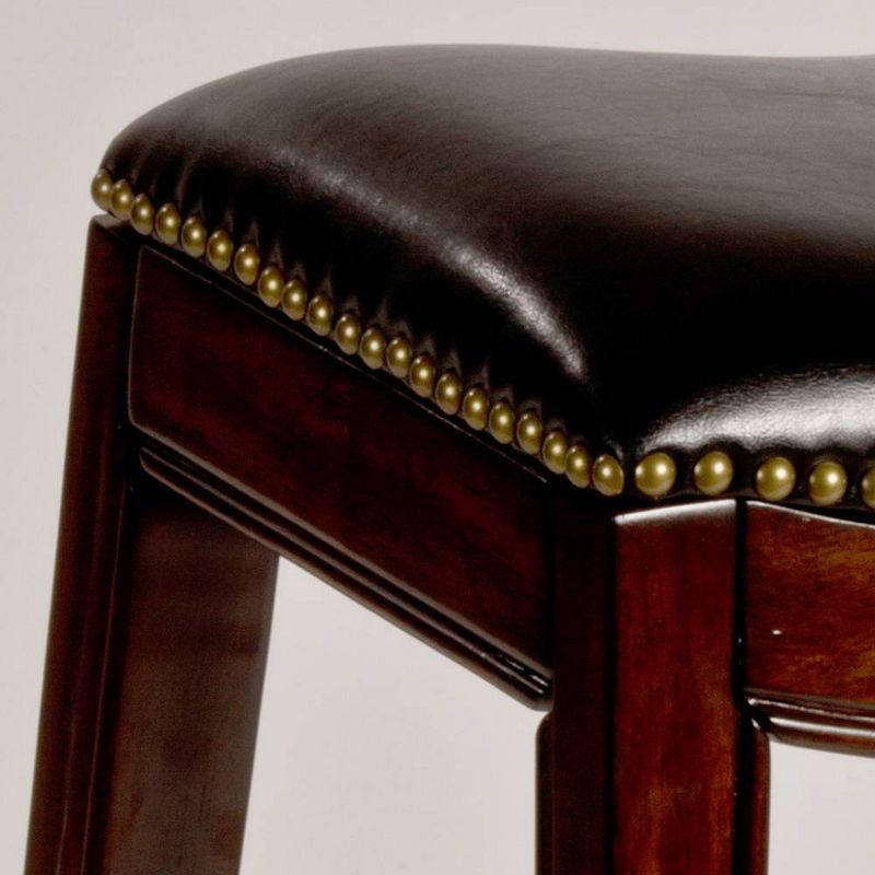 Sorella Saddle Seat 25.75" Counter Height Barstool Hardwood/Black - Hillsdale Furniture