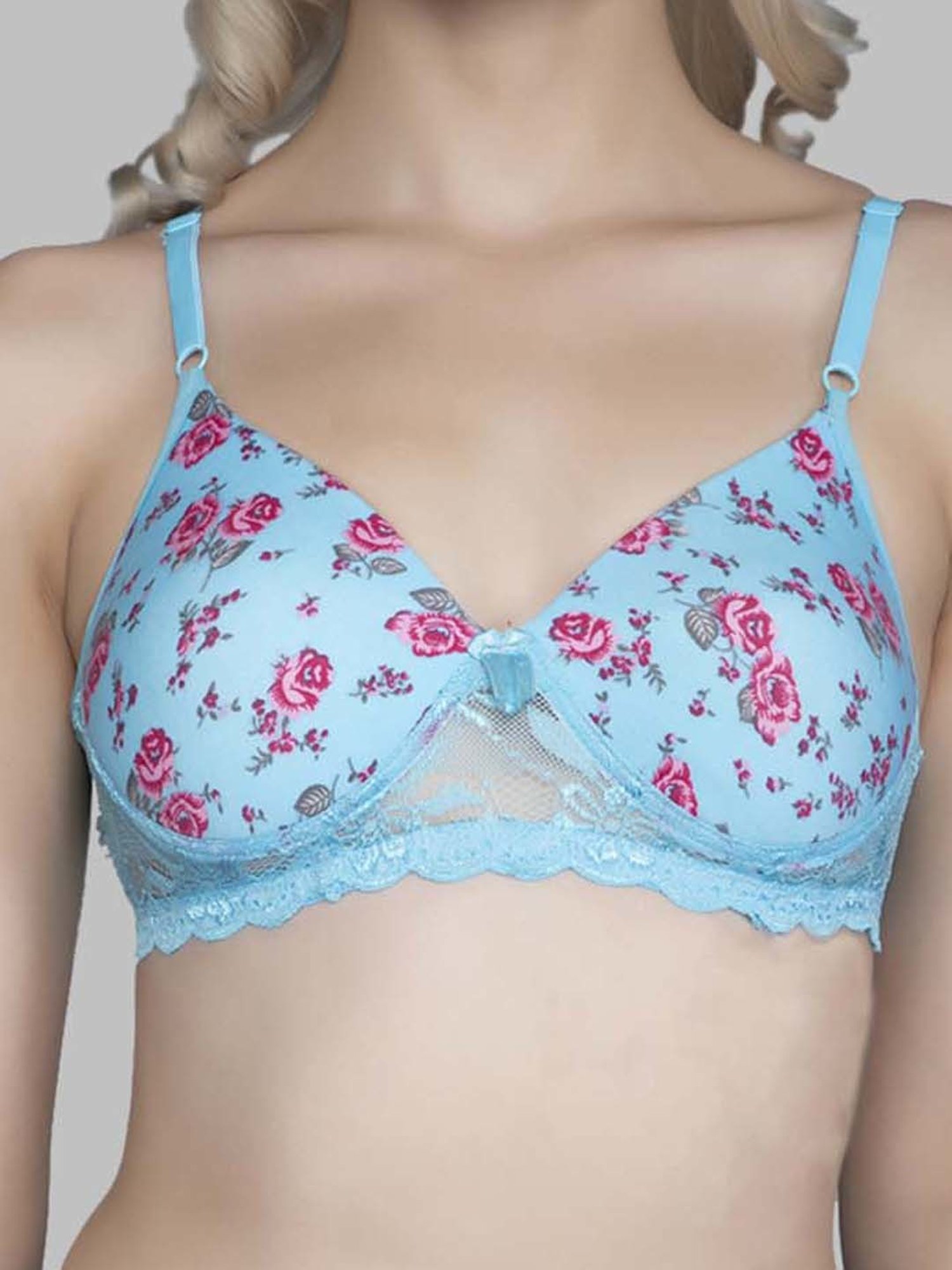 FIMS: Fashion is my Style Blue Floral Print Everyday Bra