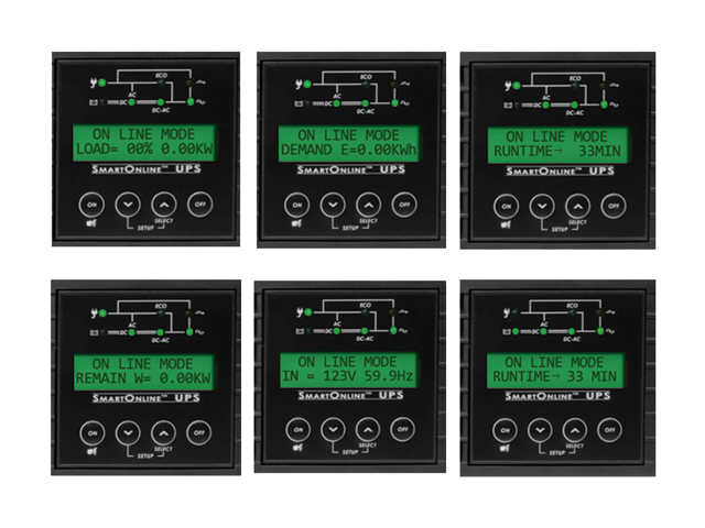 PR1000LCDRT2U Smart App Sinewave UPS System, 1000VA/900W, 8 Outlets, AVR, 2U Rack/Tower Black