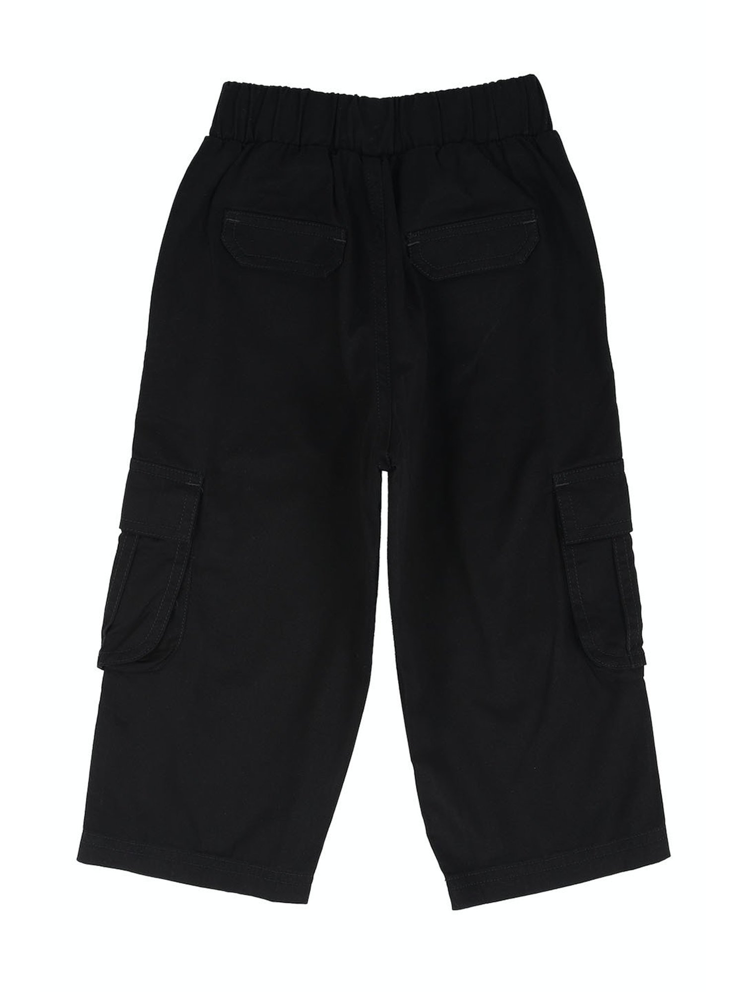 Allen Solly Boys Black Solid Trousers
