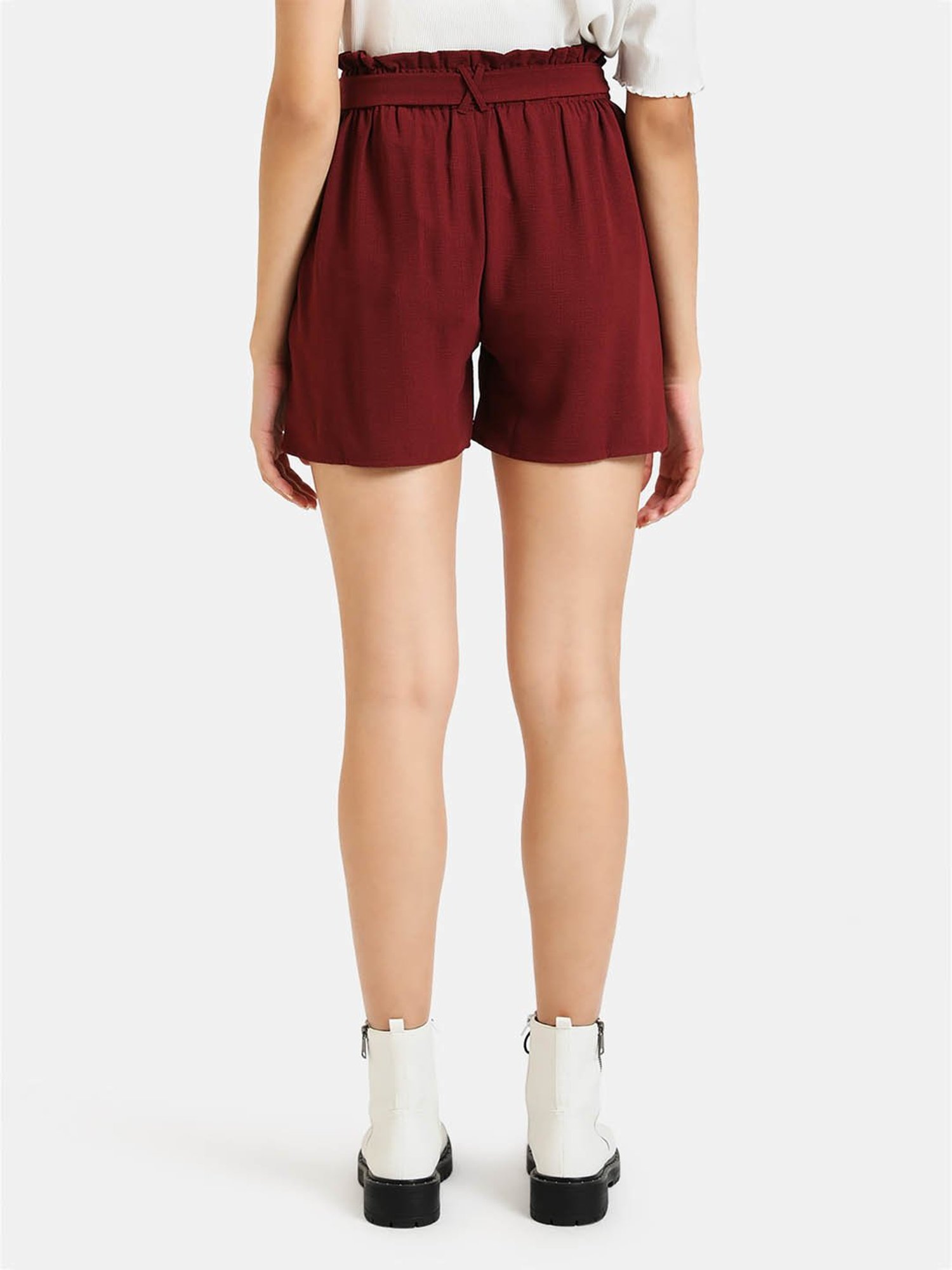 Kazo Maroon Regular Fit Shorts