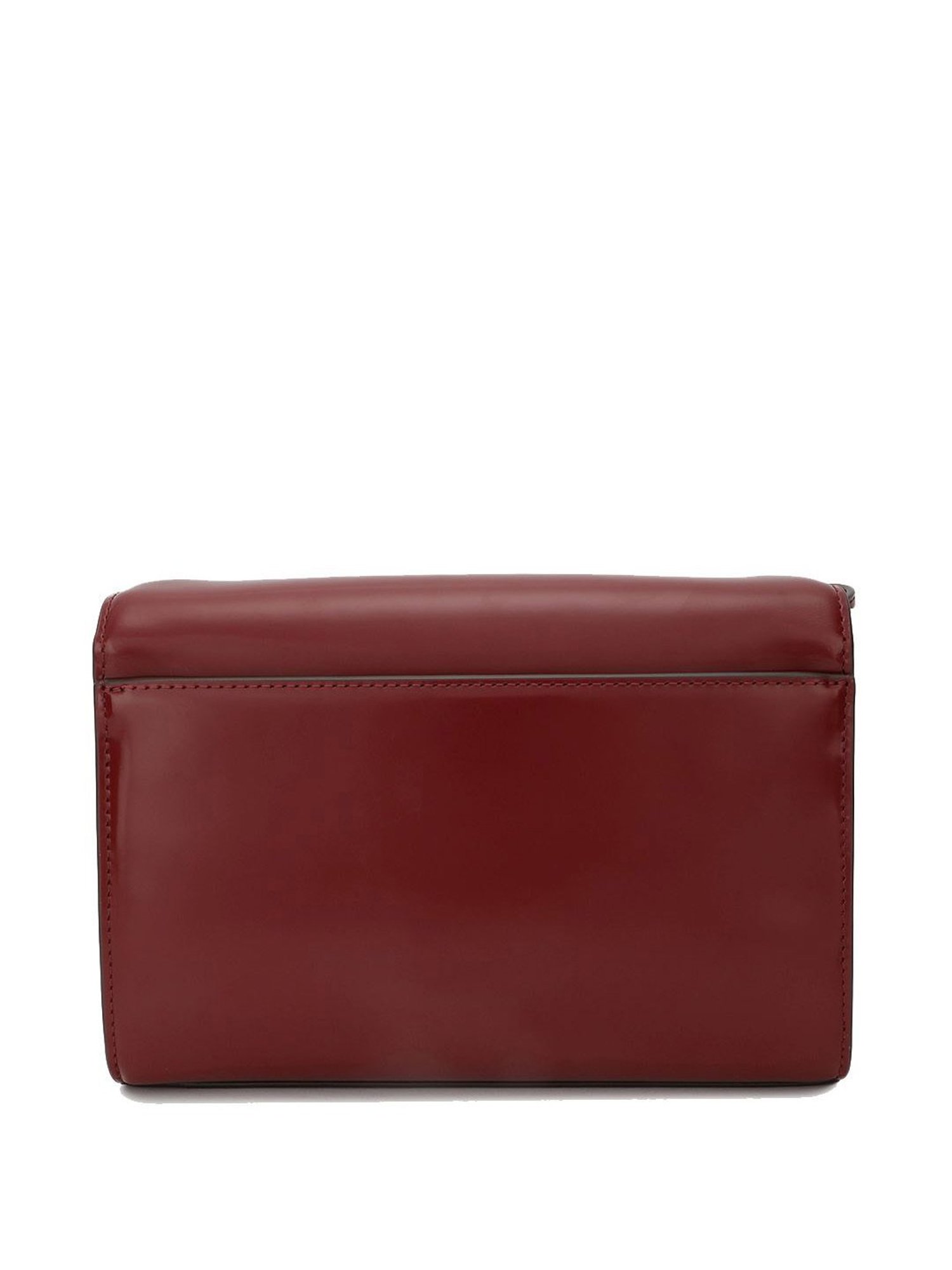 Dkny Red Leather Solid Sling Handbag