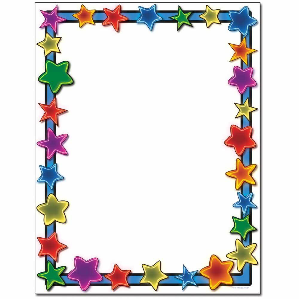 Neon Stars Letterhead Laser & Inkjet Printer Paper, 100 pack
