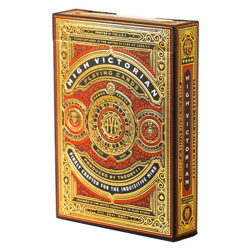 High Victorian Playing Cards Red