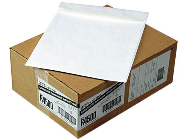 SURVIVOR R4500 Tyvek Expansion Mailer, 10 x 13 x 1 1/2, White, 100/Carton