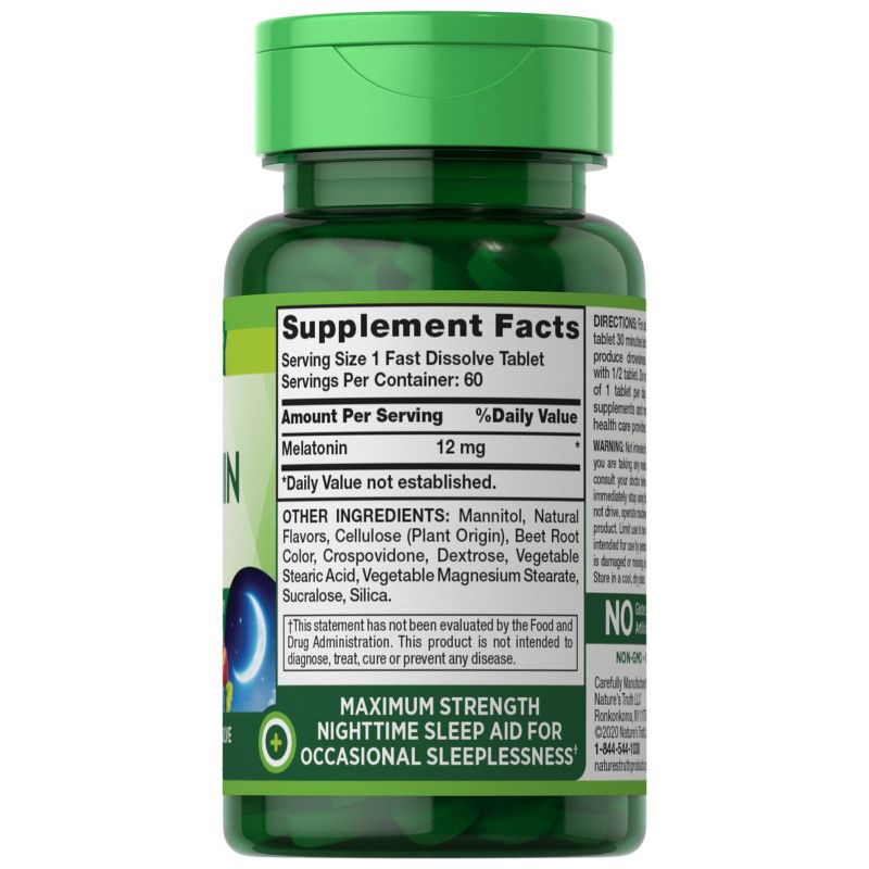 Nature's Truth Melatonin Fast Dissolve Tablets - Berry - 60ct