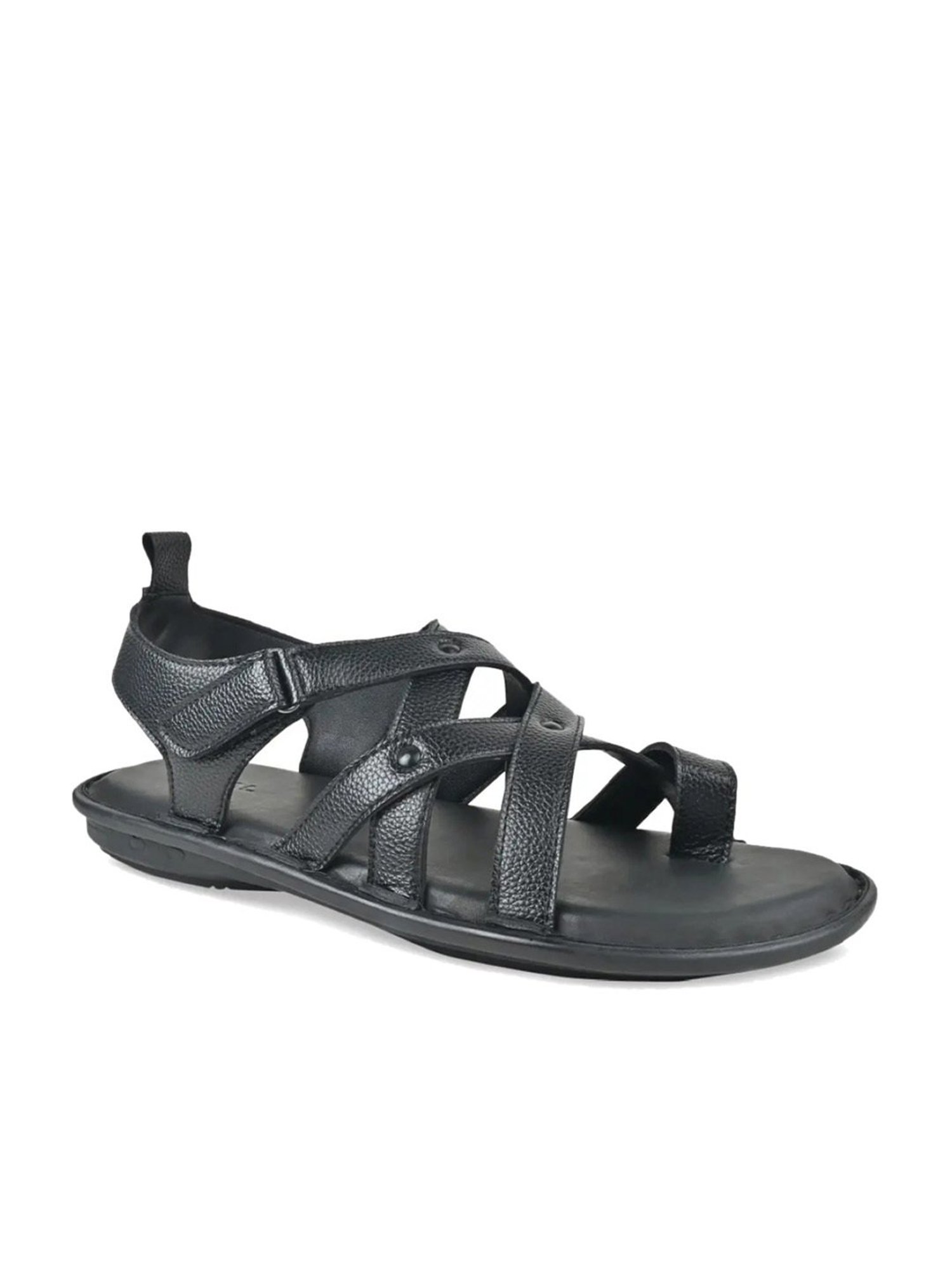 Regal Men's Black Toe Ring Sandals
