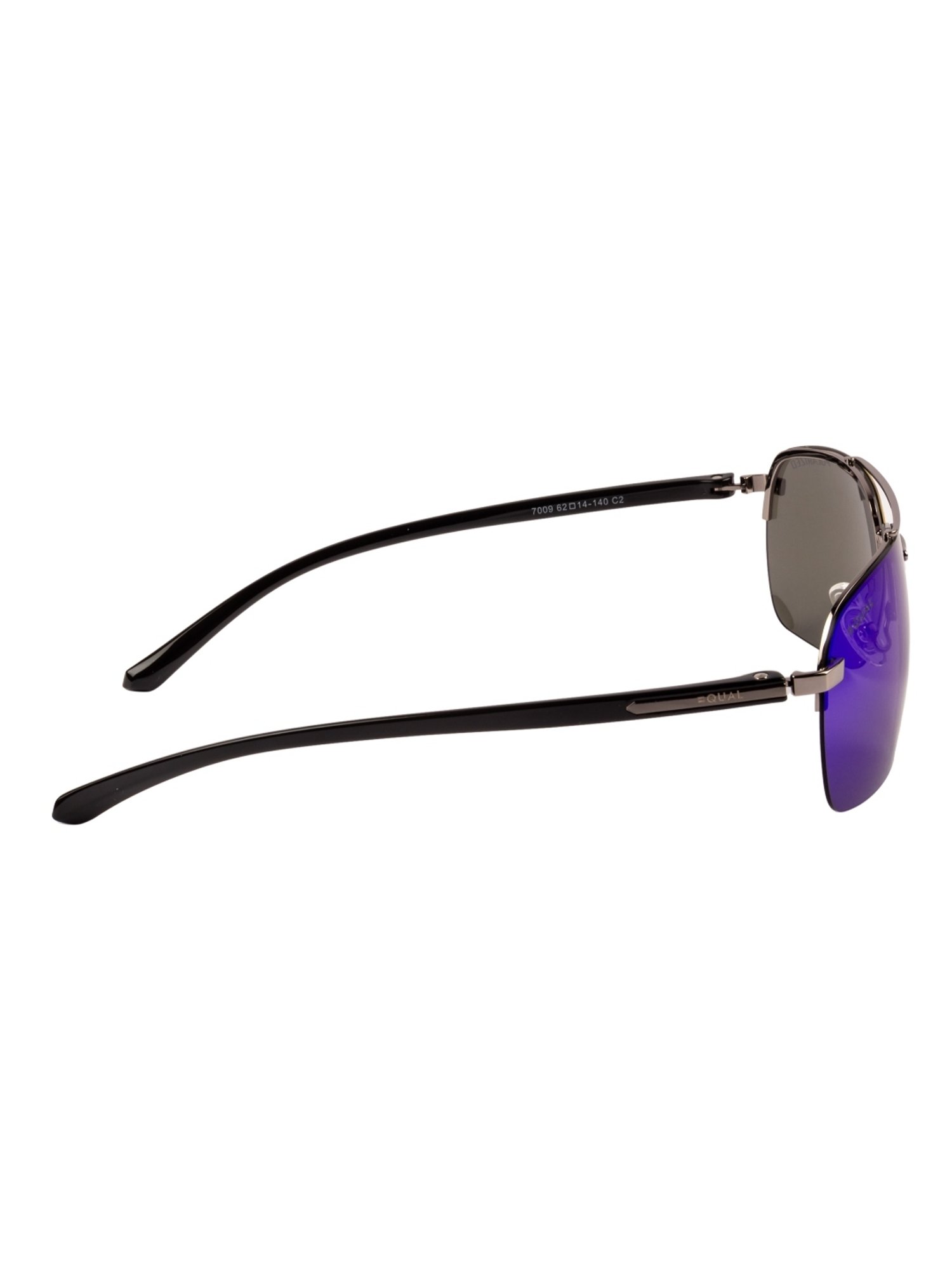 Equal Dark Blue Square Unisex Sunglasses