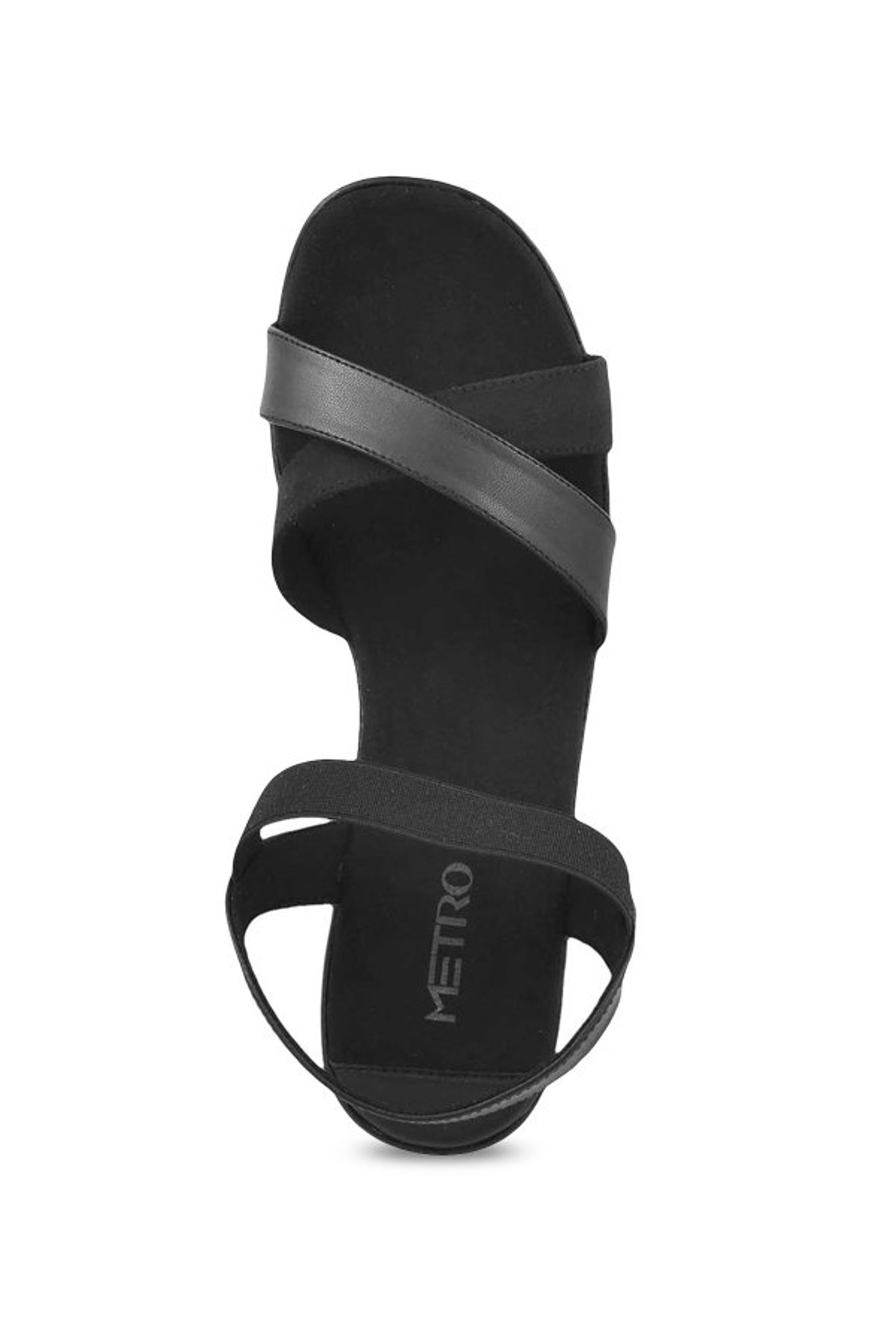 Metro Women's Black Sling Back Sandals