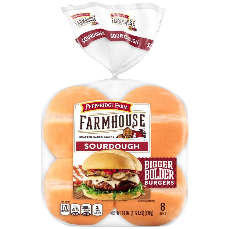 Farmhouse Sourdough Buns - 18oz/8ct