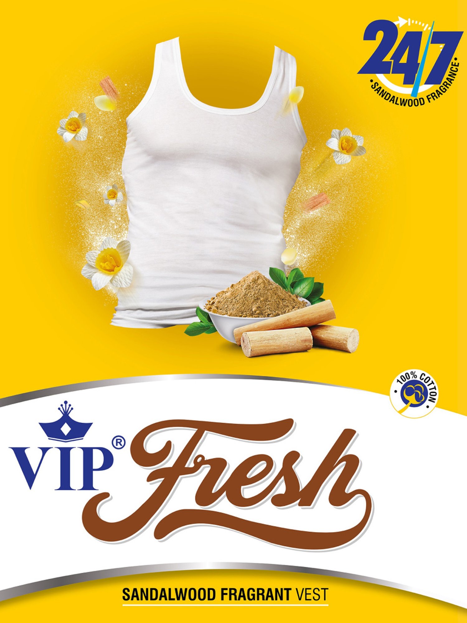 Vip White Regular Fit Vest - Pack Of 5