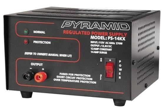 14 Amp PYRAMID PS14KX AC/DC Regulated Power Supply
