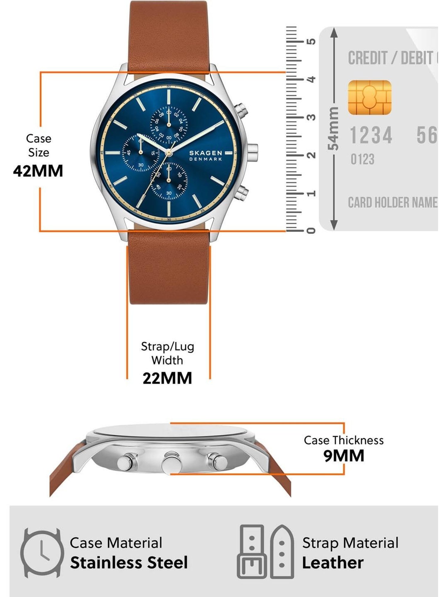 Skagen SKW6916 Strap Bar Analog Watch for Men