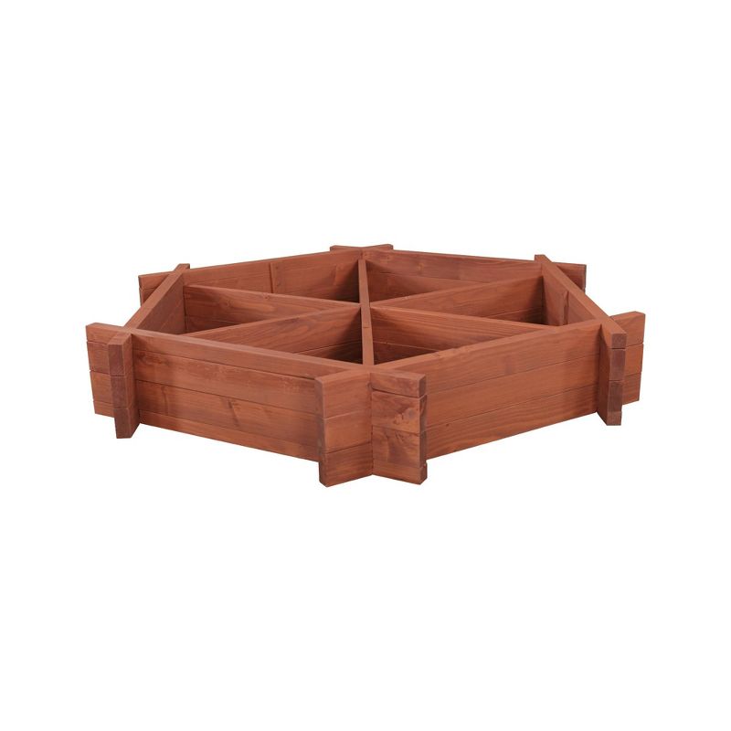 8" H Wood Planters - Brown - Leisure Season