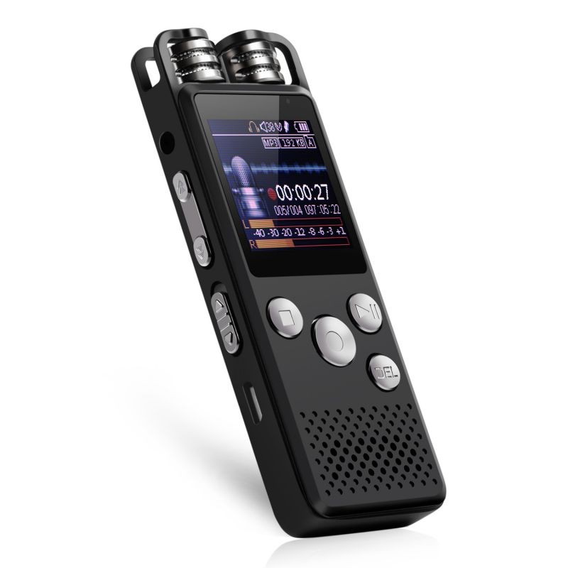 4GB/8GB/16GB/32GB Long Battery With microphone Recording Audio Voice Activated Digital Voice Recorder for Meeting-32G