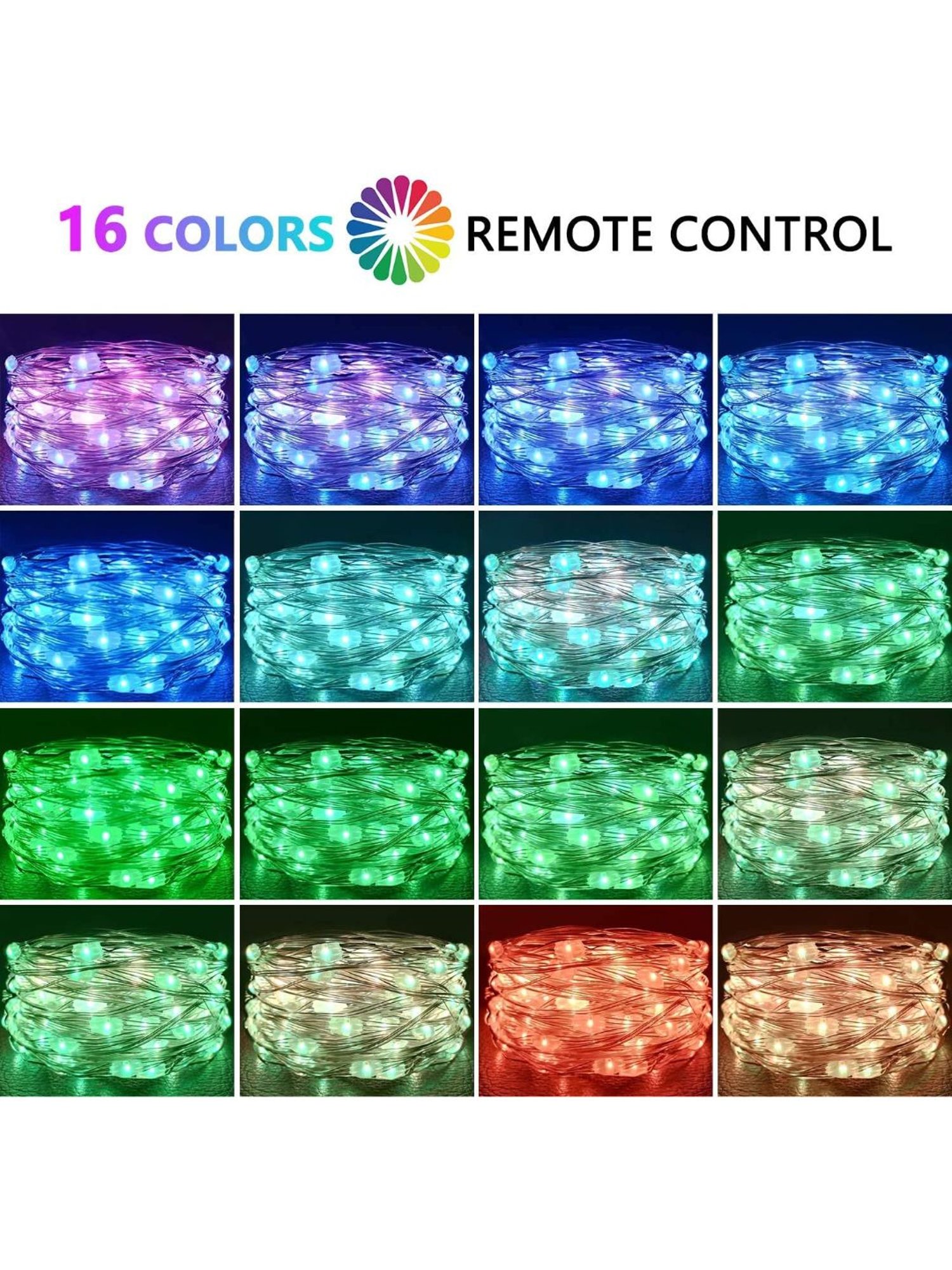 XERGY RGB String Lights - 10Meters 100 LED USB Led String Lights with Remote (Multicolor)
