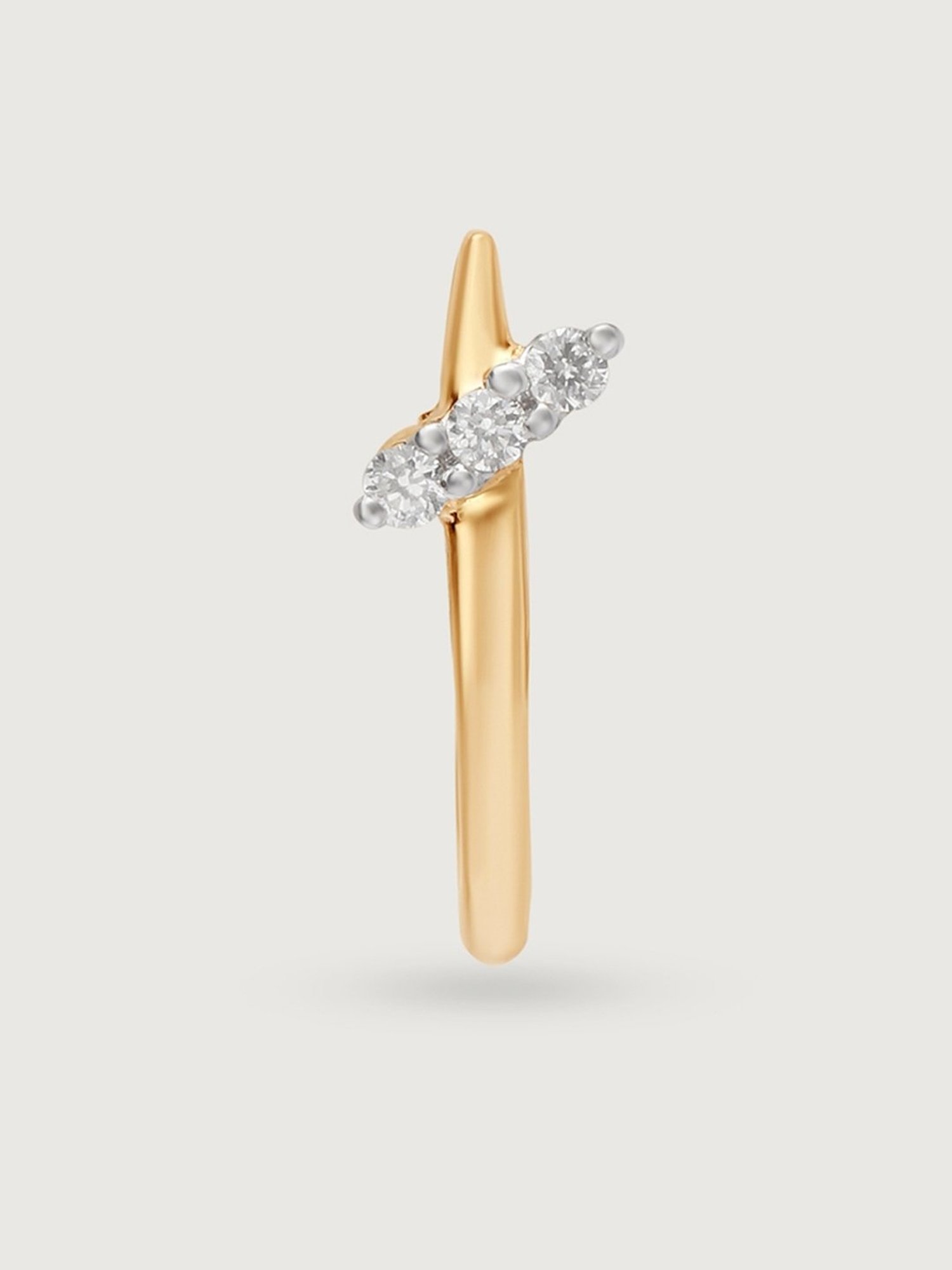 Mia by Tanishq Starstruck Nostrils 14k Gold & Diamond Nose Pin