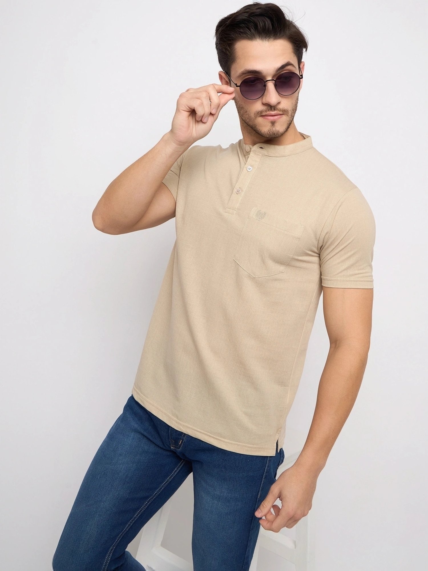 Duke Beige Regular Fit T-Shirt
