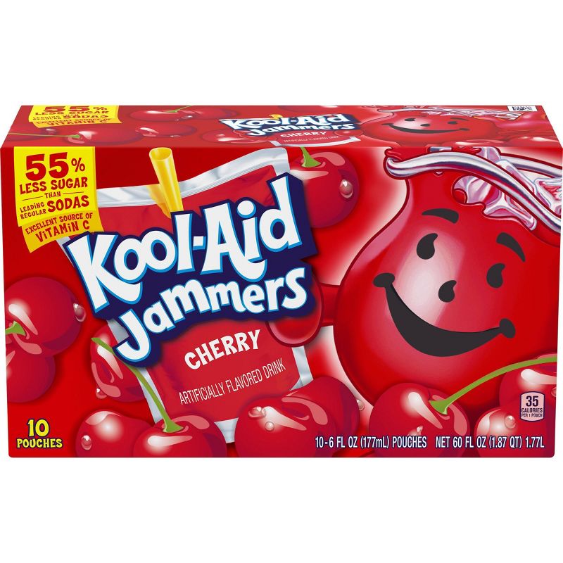 Kool-Aid Jammers Cherry Juice Drinks - 10pk/6 fl oz Pouches