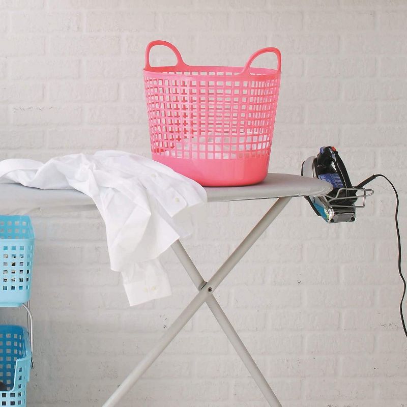 Household Essentials Rolling Laundry Hamper Storage Cart Natural/Light Ash