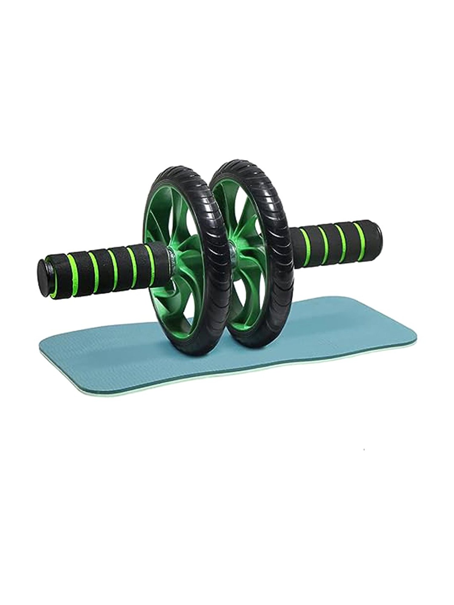 PAXMAX 2 Wheel Anti Skid Total Body AB Roller Exerciser for Abdominal Stomach (Green)