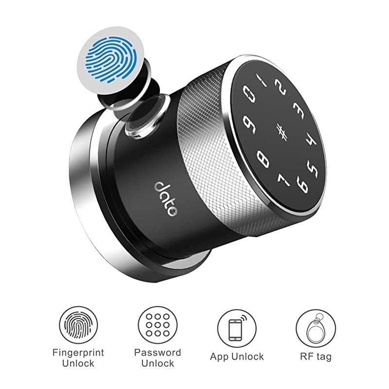 Smart Door Lock - Keyless Fingerprint and Touchscreen Digital Door Lock, Secure Bluetooth, Easy Install, Great for Airbnb, Hotels and Offices, Homes, Apartments, Silver(Upgraded 3.0)