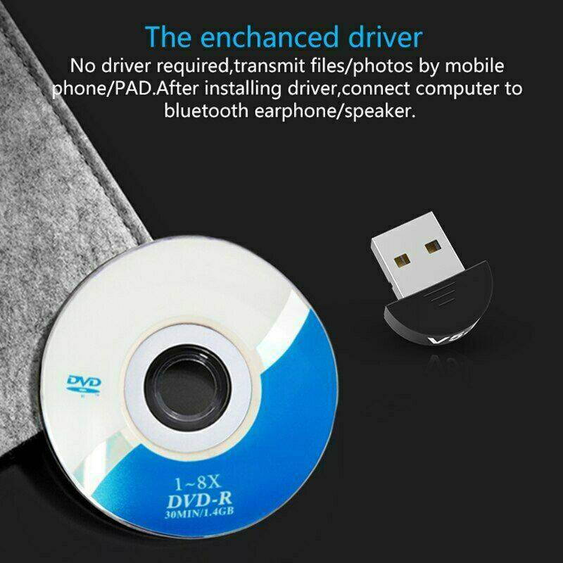 USB Bluetooth 5.0 Adapter Dongle, Wireless Bluetooth Transmitter Receiver for PC Windows Computer Laptop for Bluetooth Speaker, Headset, Keyboard, Mouse, Game Controller