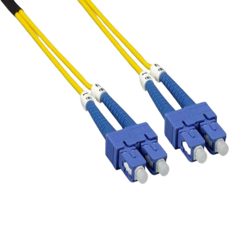 Fiber Optic Cable SC-SC 9/125 Duplex Single-Mode Fiber Cable Yellow 3 meters
