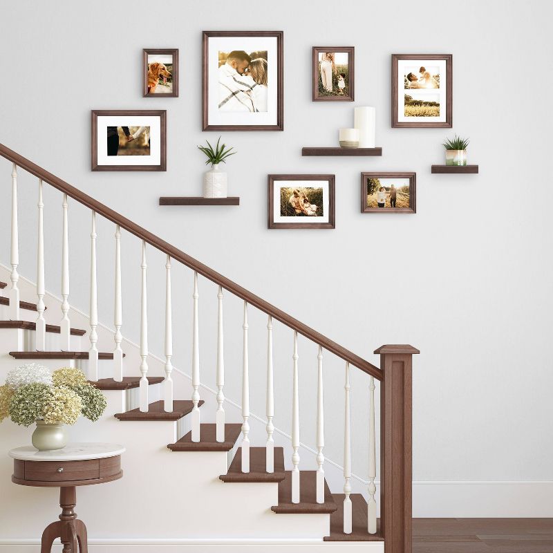 10pc Bordeaux Frame Box Set Dark Espresso Brown - Kate & Laurel All Things Decor