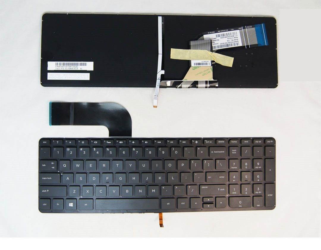 New Laptop Keyboard backlit (without Frame) for HP Envy 17-K 17-K000 M7-K M7-K000 17-k011nr 17-k207tx 17-k208tx m7-211dx US layout Black color