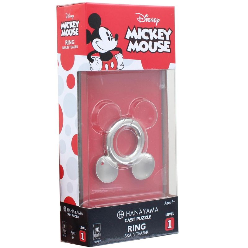 University Games Hanayama Level 1 Cast Metal Brain Teaser Puzzle | Mickey Mouse Rings