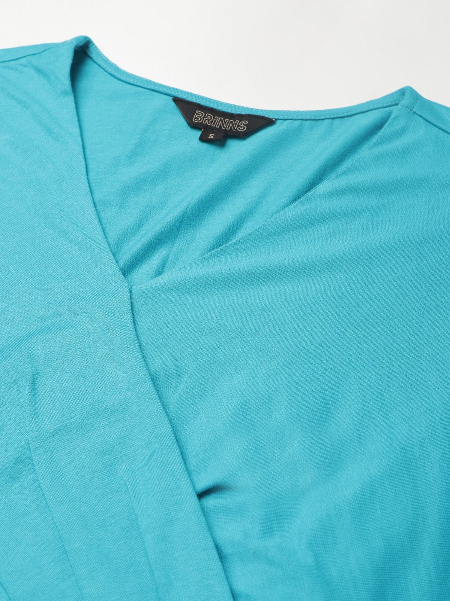 BRINNS Turquoise Mini Wrap Dress