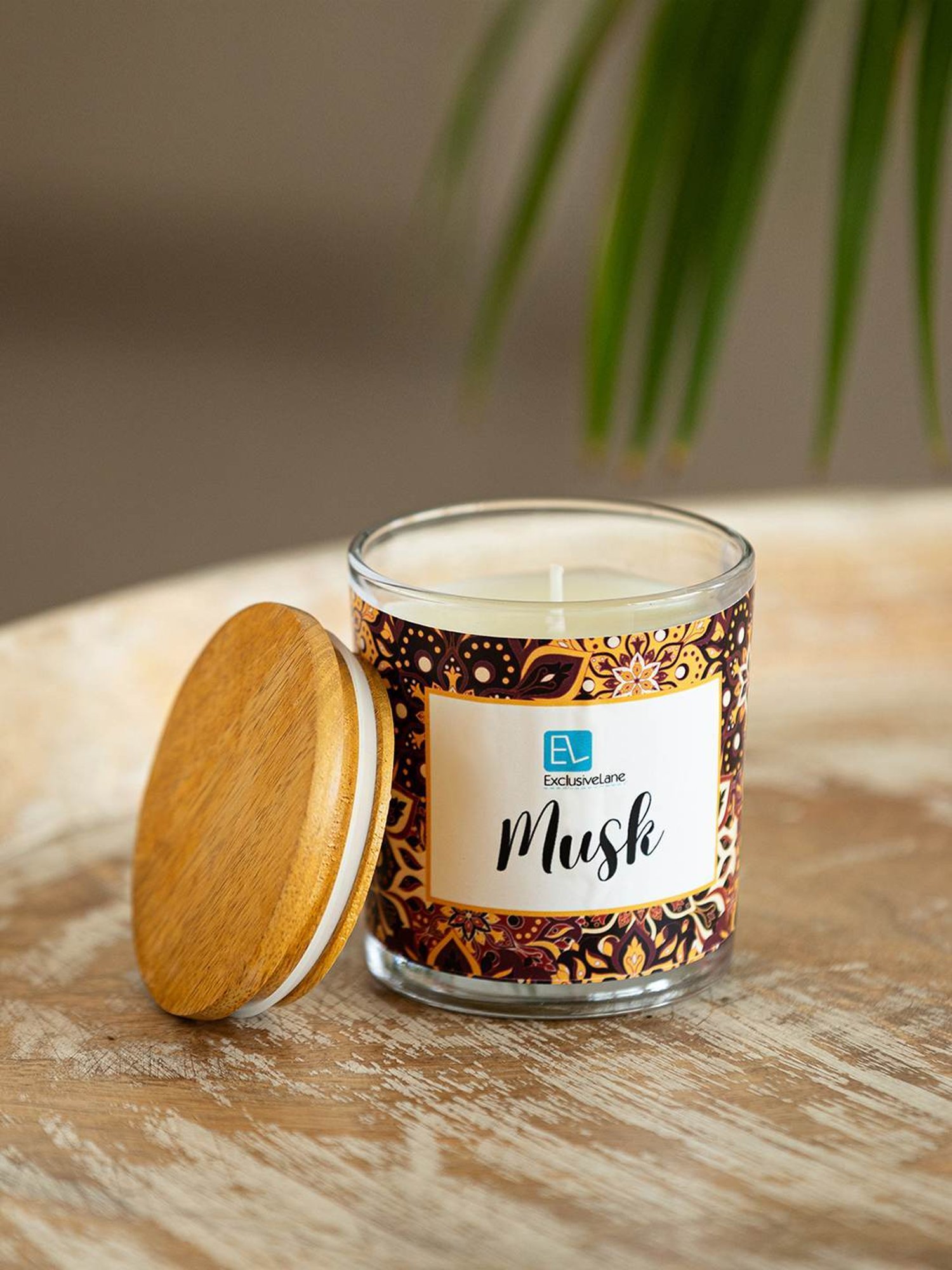 ExclusiveLane Musk Clear Wax Jar Scented Candles