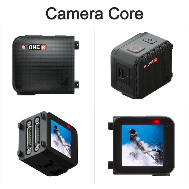 Insta360 ONE R Twin Edition Dual Lenses Anti-shake  Sports Action Camera (5.7K 360&deg; Panorama Lens + 4K Wide Angle Lens) 5M Body Waterproof Supports FlowState Stabilization  Hyperlapse Voice Control