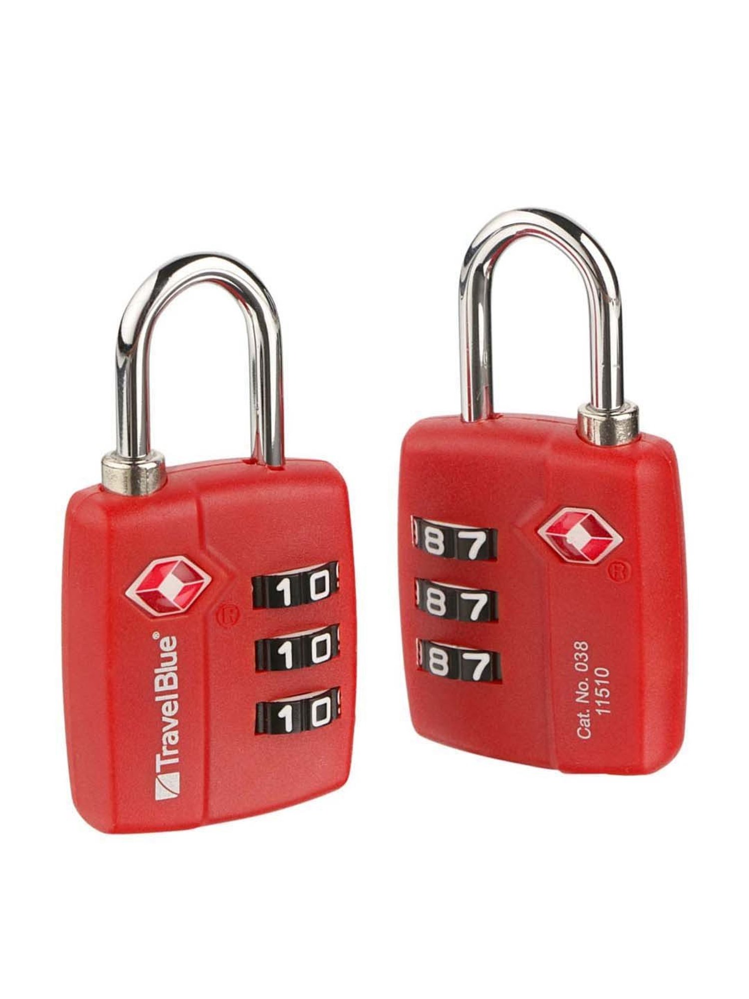 Travel Blue Red TSA Lock - Pack of 2