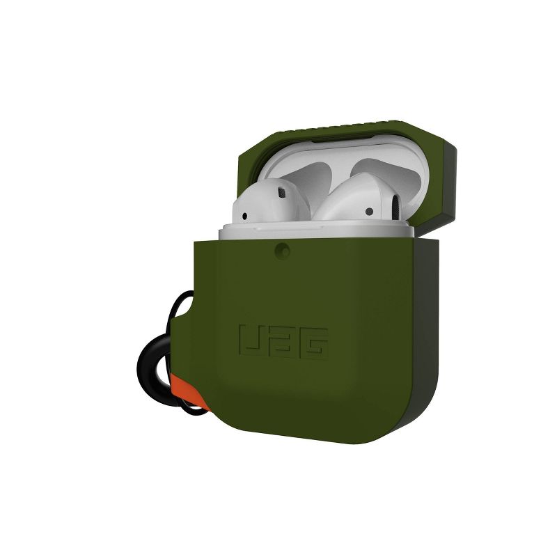 Urban Armor Gear (UAG) Apple Airpods (1st/2nd Gen) Silicone Case - Olive Drab/Orange