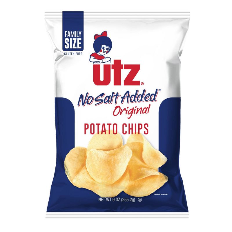 Utz No Salt Potato Chips - 9oz