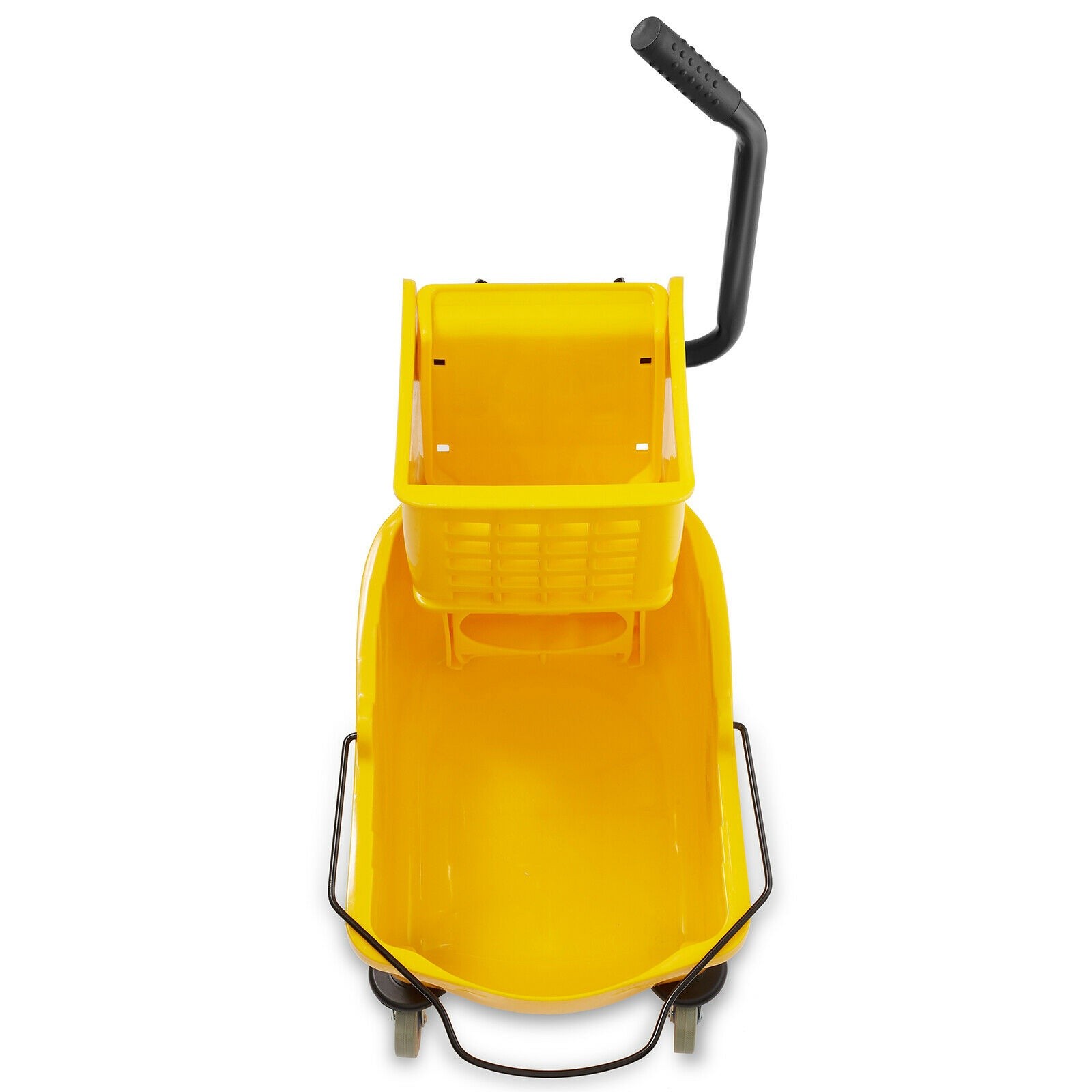 26 Quart Commercial Mop Bucket with Side Press Wringer, Yellow