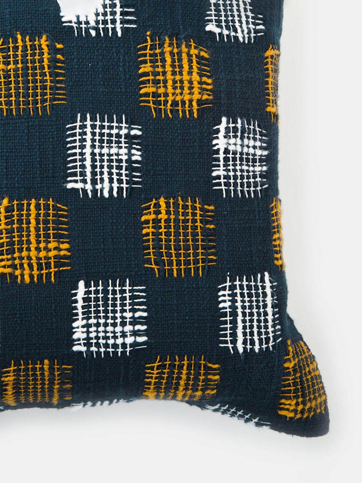 Fabindia Blue Cotton 31 TC 498 GSM Rhythm Cushion Cover