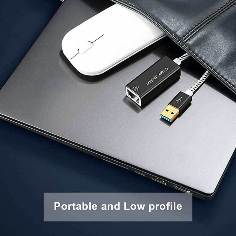 USB 30 Ethernet Adapter  USB to RJ45 1000Mbps Gigabit Network for Windows Mac macOS Linux Aluminum Black