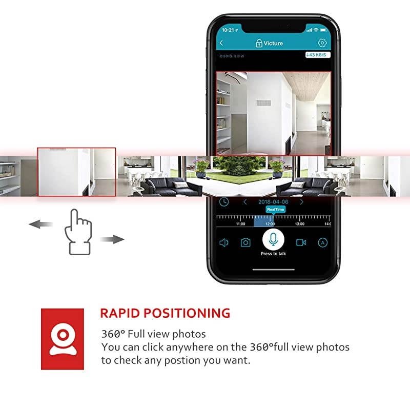 2021 Upgraded]  1080P Pet Camera, WiFi Camera, Indoor Security Camera for Pet, Baby, Elder, 2.4G Home Camera with Motion Detection, Night Vision, 2 Way Audio, Cloud Service, App- Home